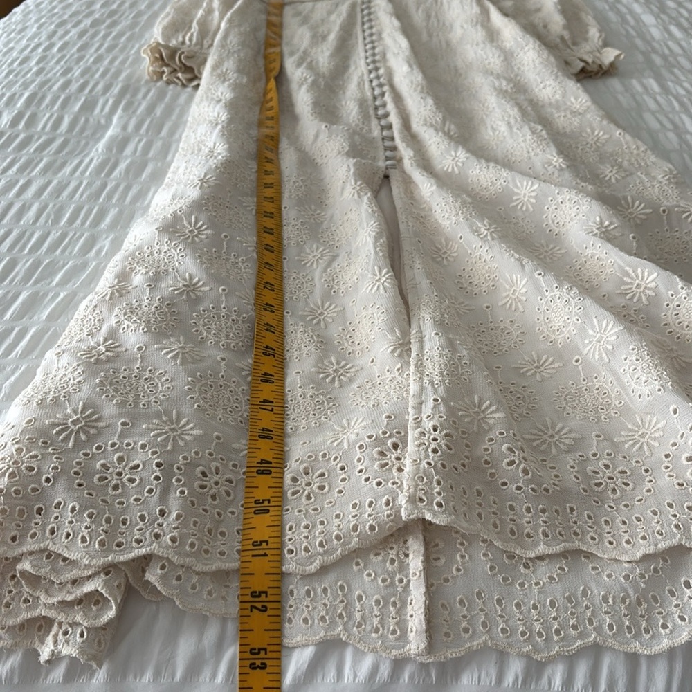 Loveshackfancy Cream Eyelet Button-Front Midi Dre… - image 6